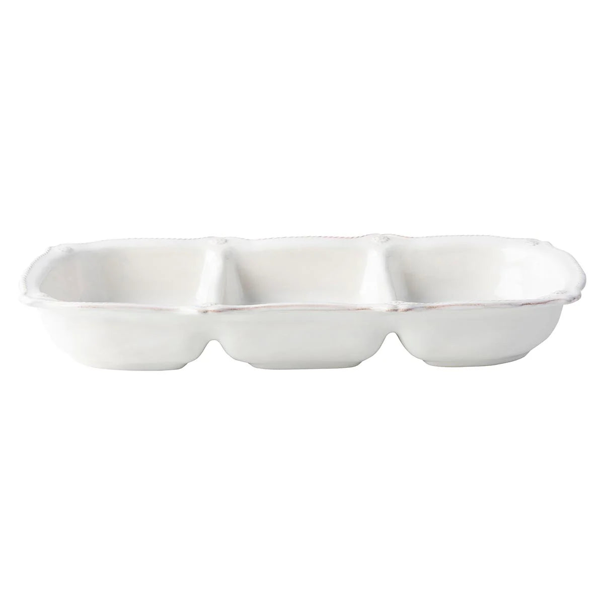 Berry & thread 14" Tripple Section Server - Whitewash