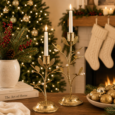 Mistletoe Candleholder 12 inches