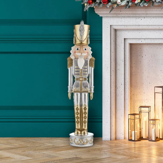 Gold and White Large Decorative Nutcracker
