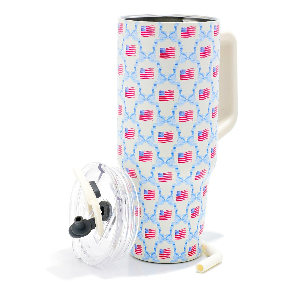 Flag and Bow Tumbler