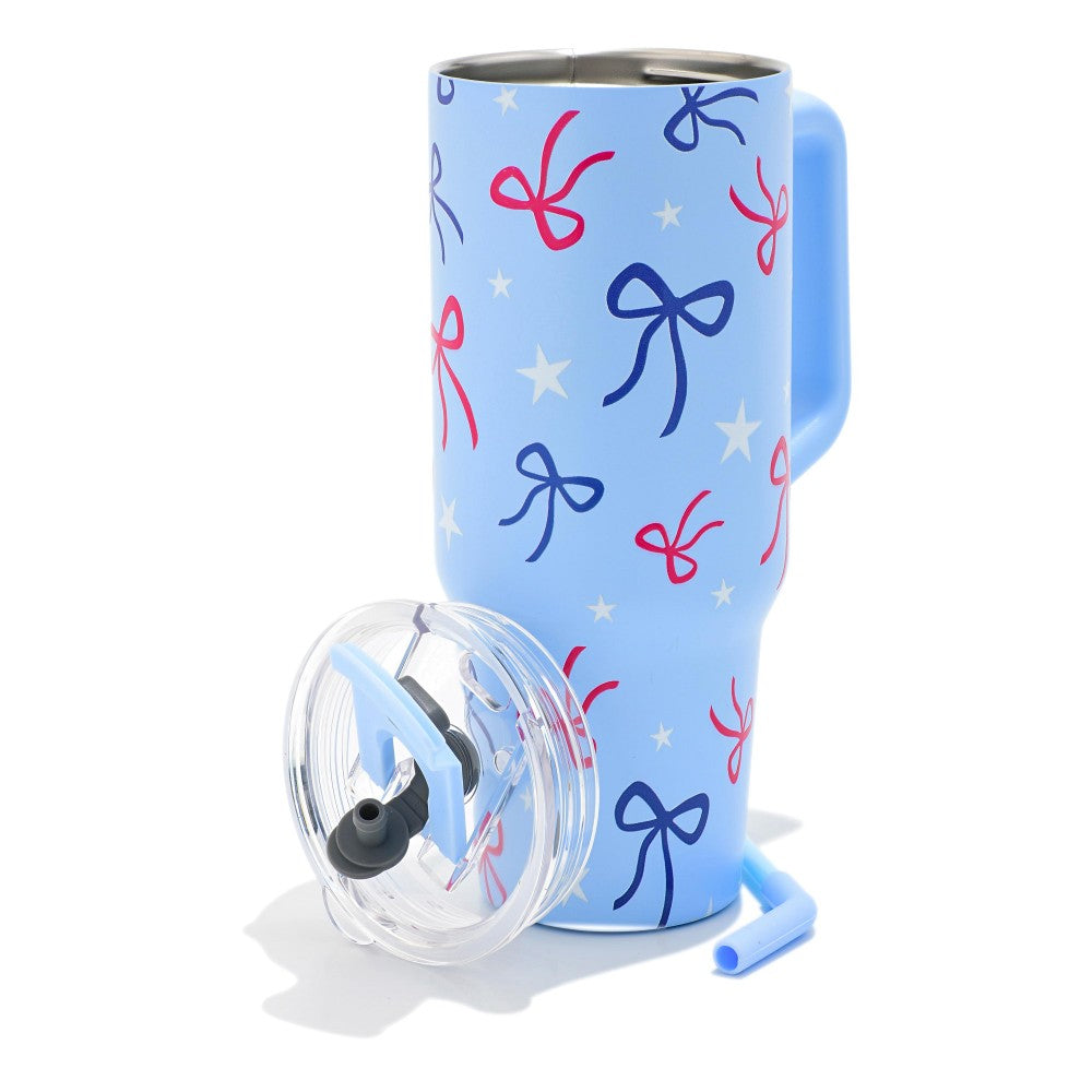 Red White And Bows Tumbler