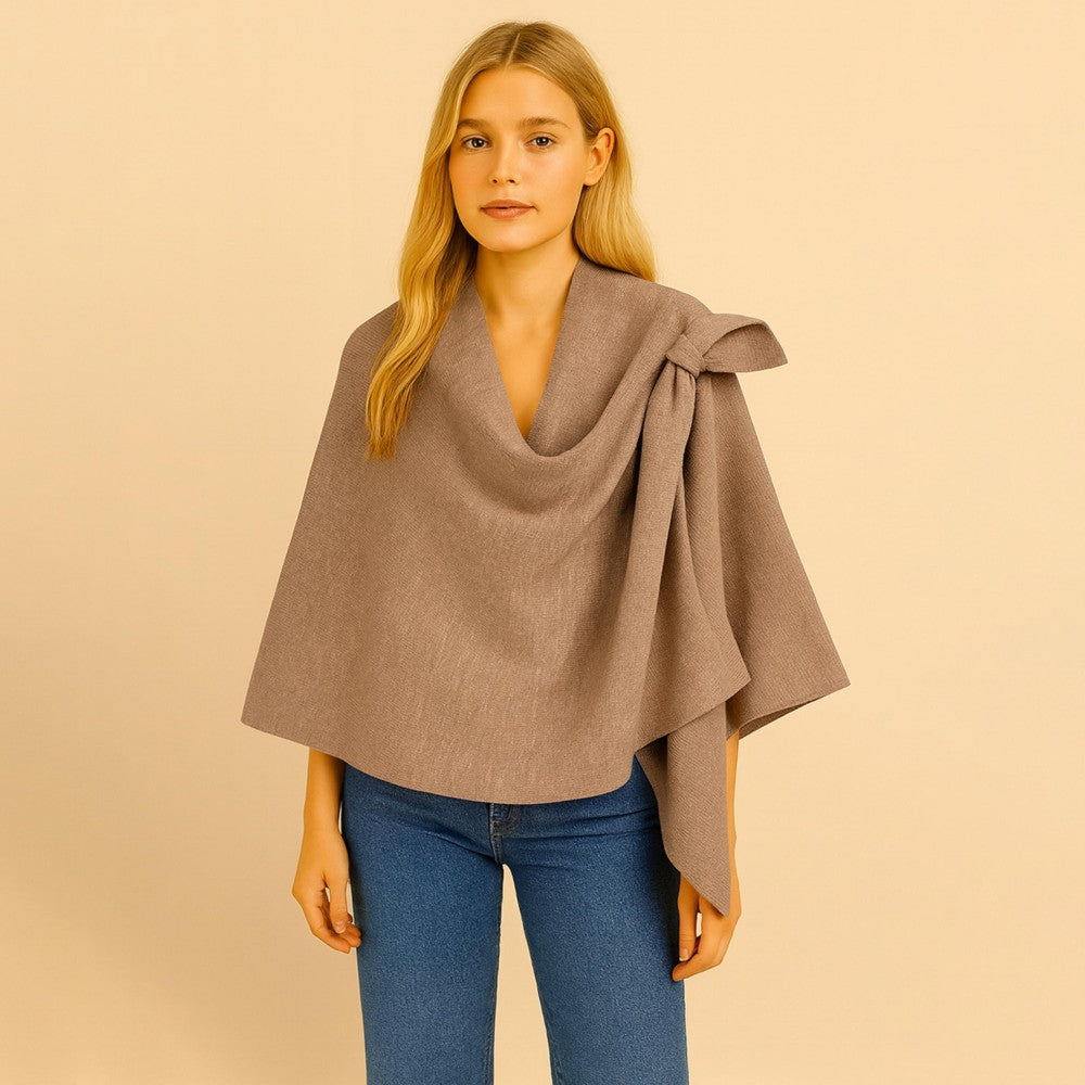 Camel and Gold Specked Shawl