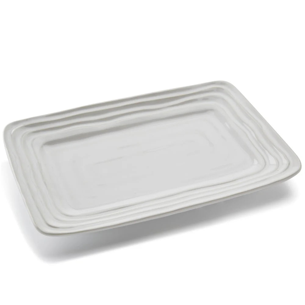 SKyros Terra Rectangle Tray White
