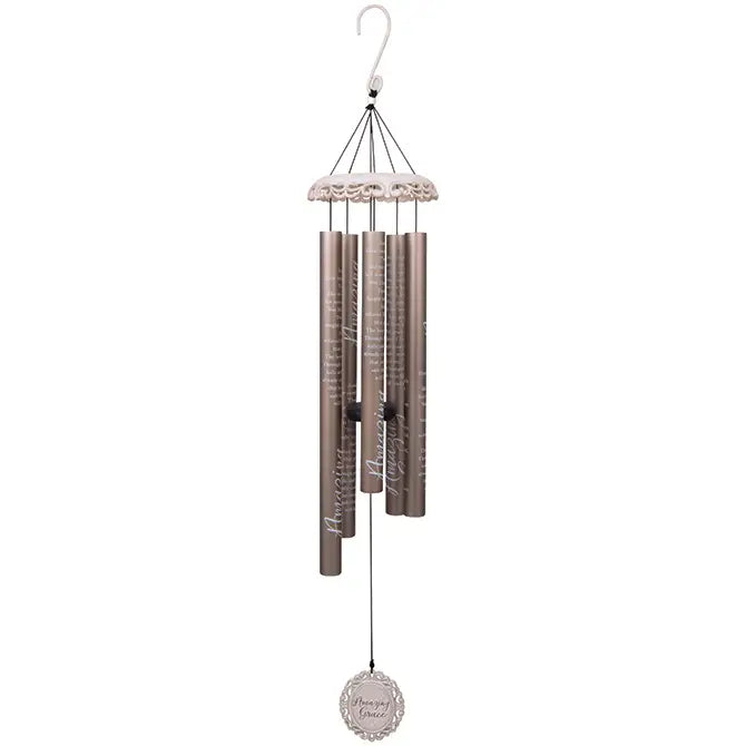 Amazing Grace White Wind Chime 40" 62739
