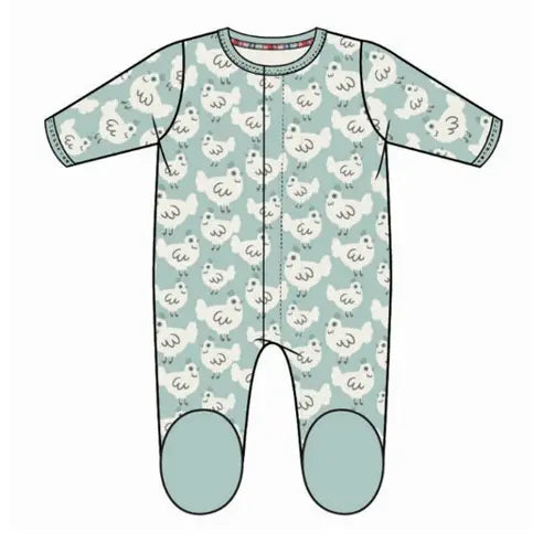 Magnetic Me Organic Cotton Green Chicken Footie