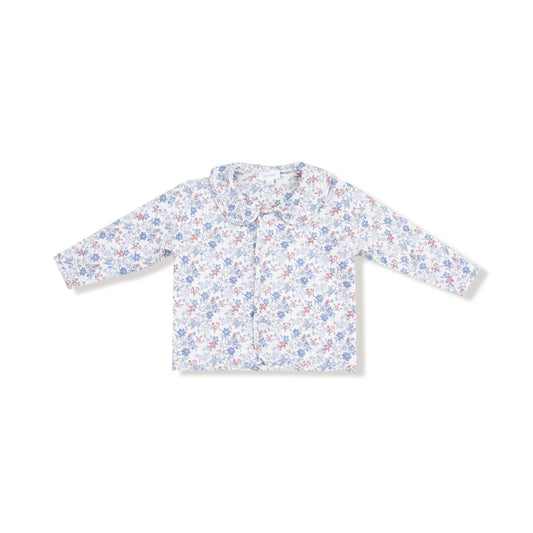 Floral Quilted Jacket w/Peter Pan Collar