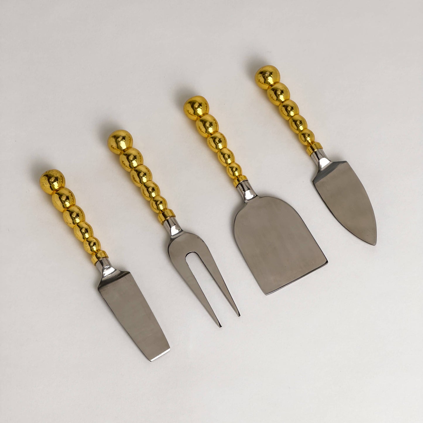 Gold Beaded Cheese Set of 4