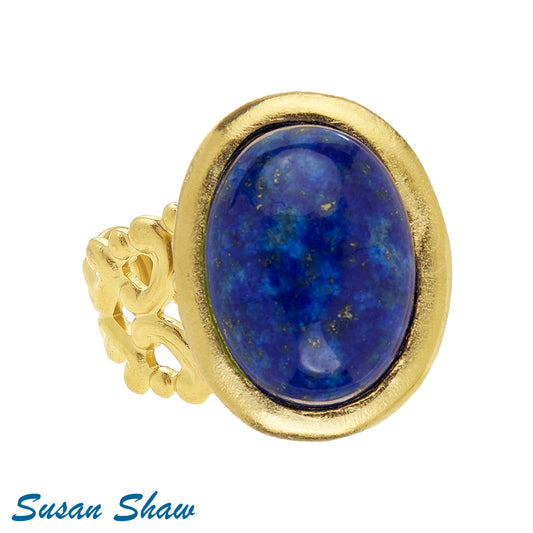Blue Lapis Cabochon Ring