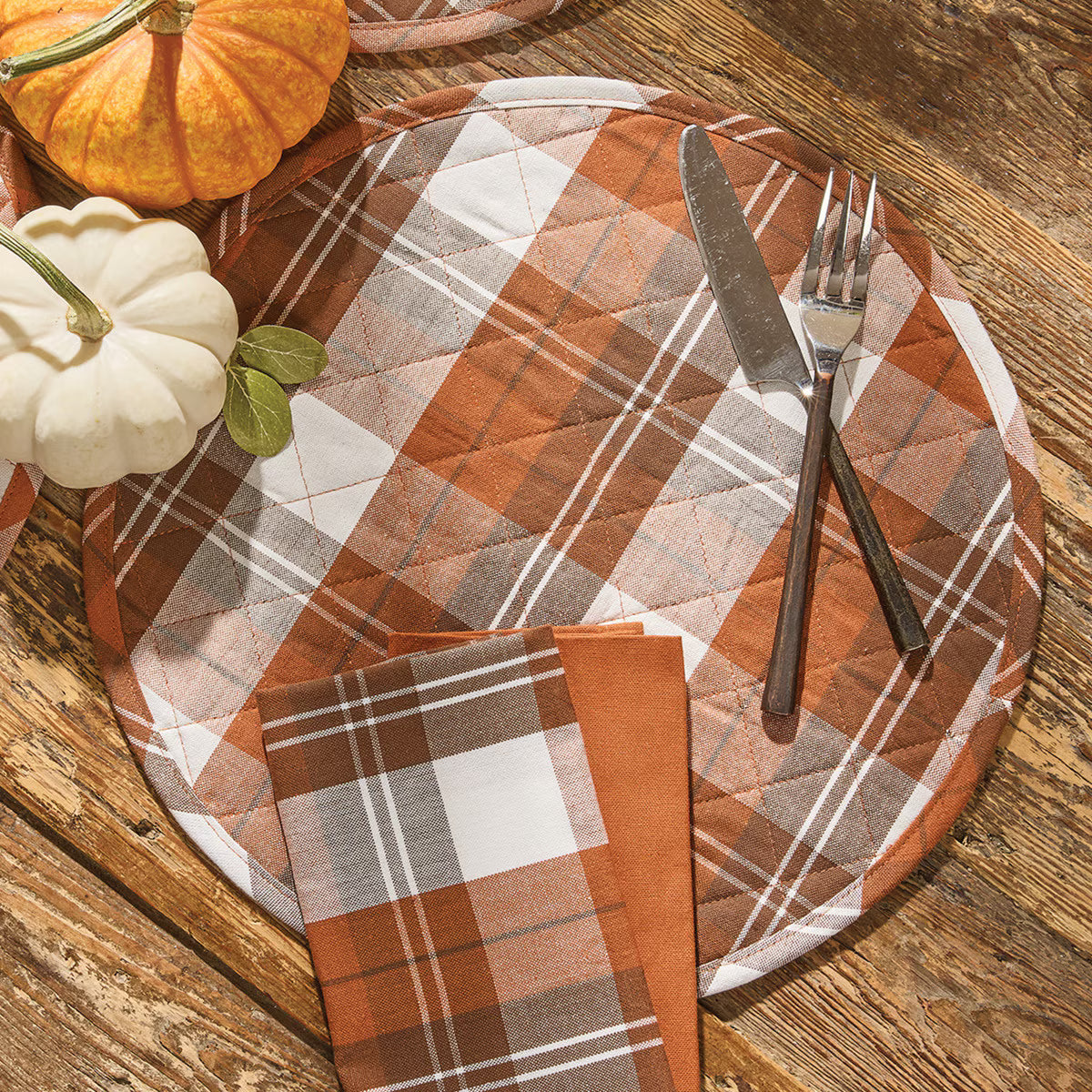Fall Plaid Round Placemat