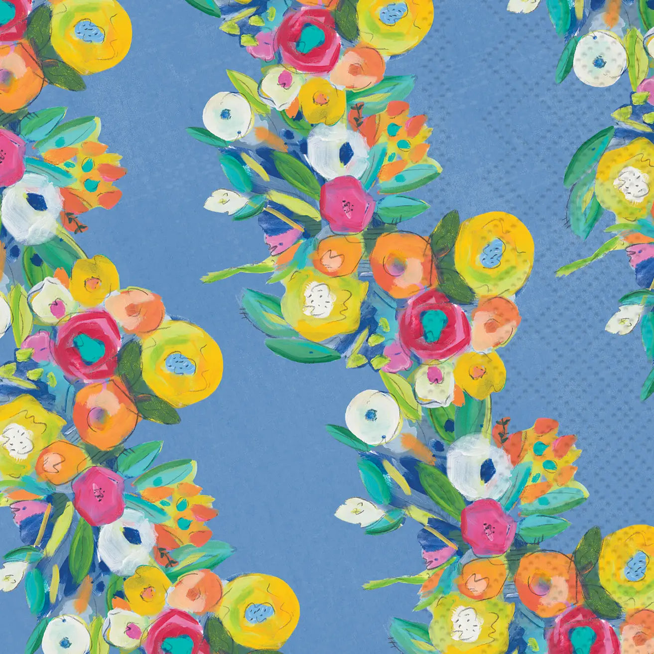 Paper Guest Towels 16 Ct Cheerful Blossoms Garland