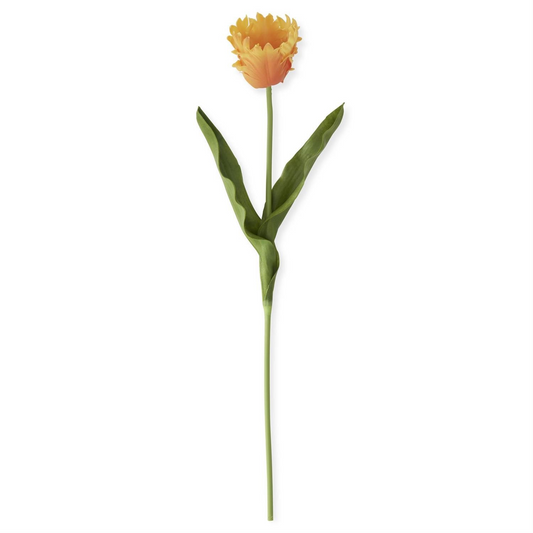 23 Inch Light Orange Real Touch Parrot Tulip