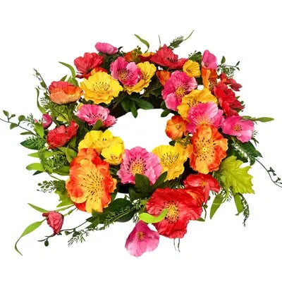 Vibrant Poppy Wreath