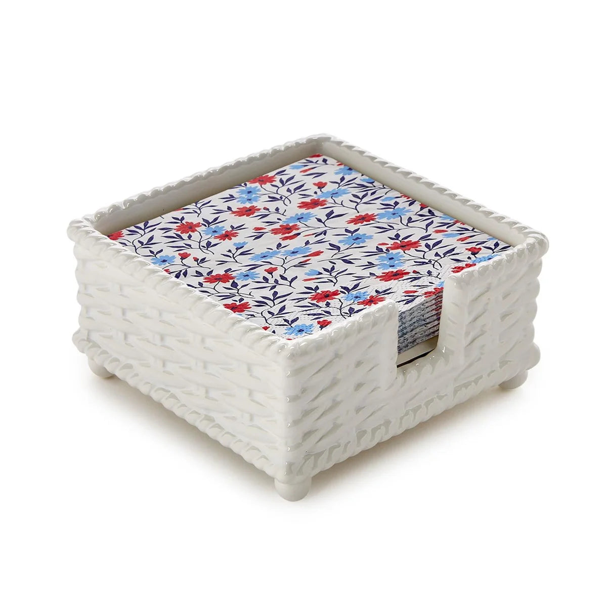 Basketweave Cocktail Napkin Holder