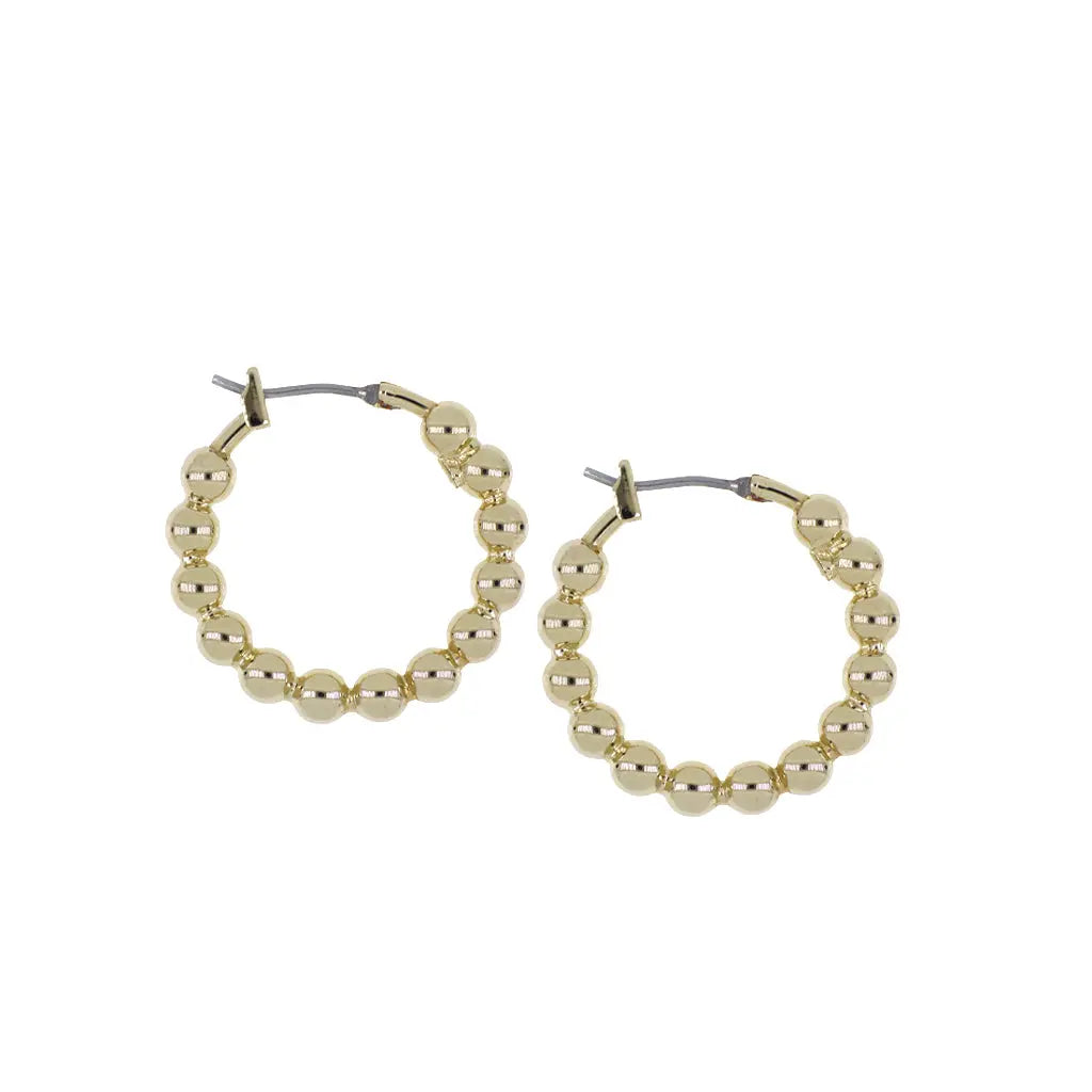 Beaded Collection Small Hoop Earrings