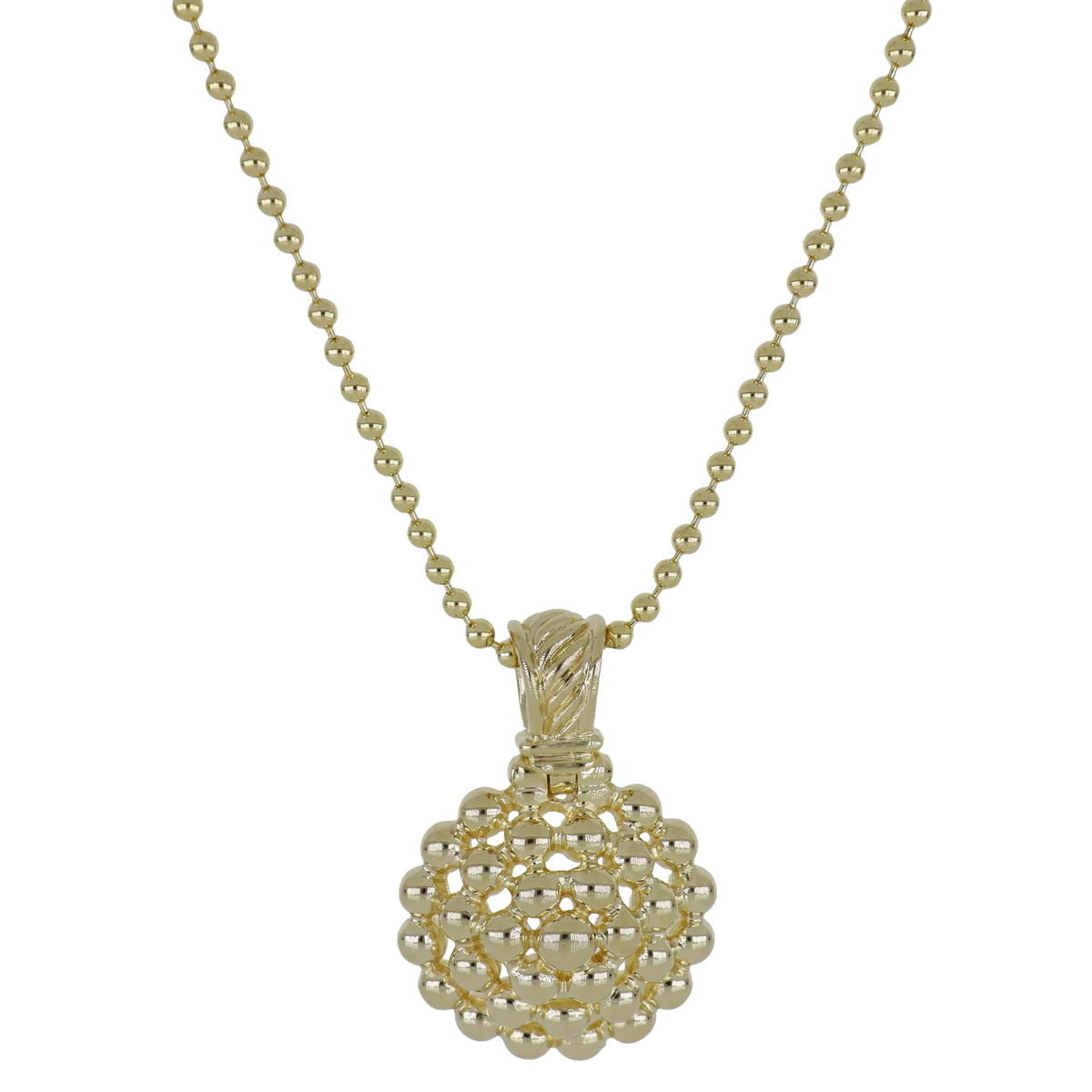 Beaded Collection Medallion Necklace Gold