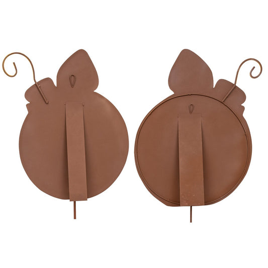 Set of 2 Red, White and Green Yard Ornaments