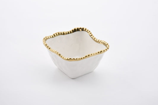 Golden Salerno Square Snack Bowl