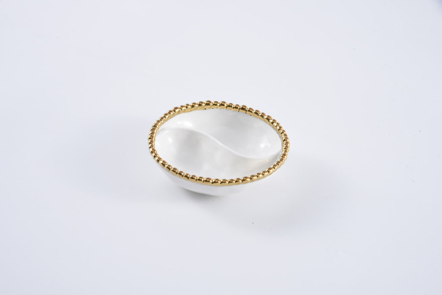 Pampa Bay Golden Salerno Mini Two-Section Platter