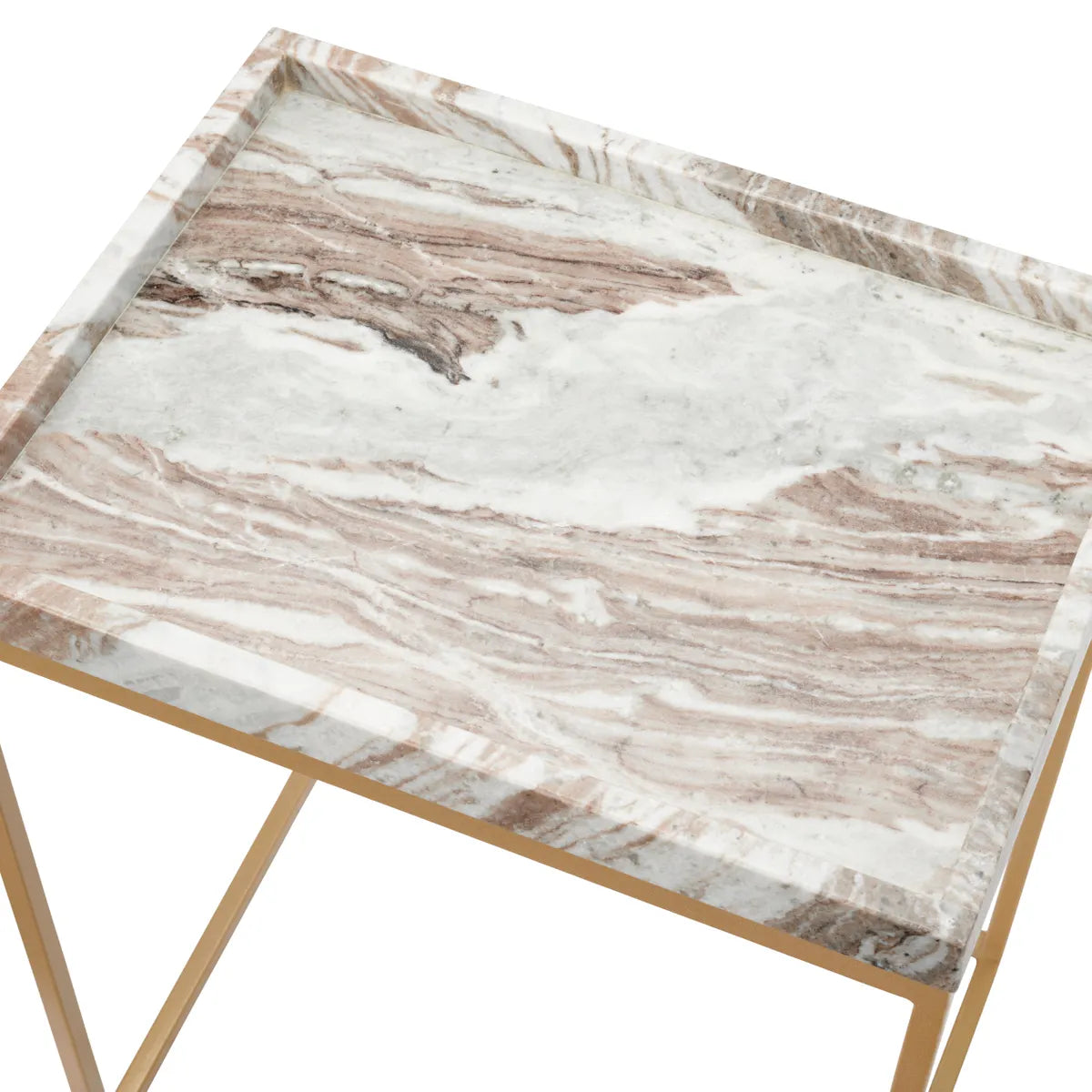 Torrento Marble and Gold Nesting Tables
