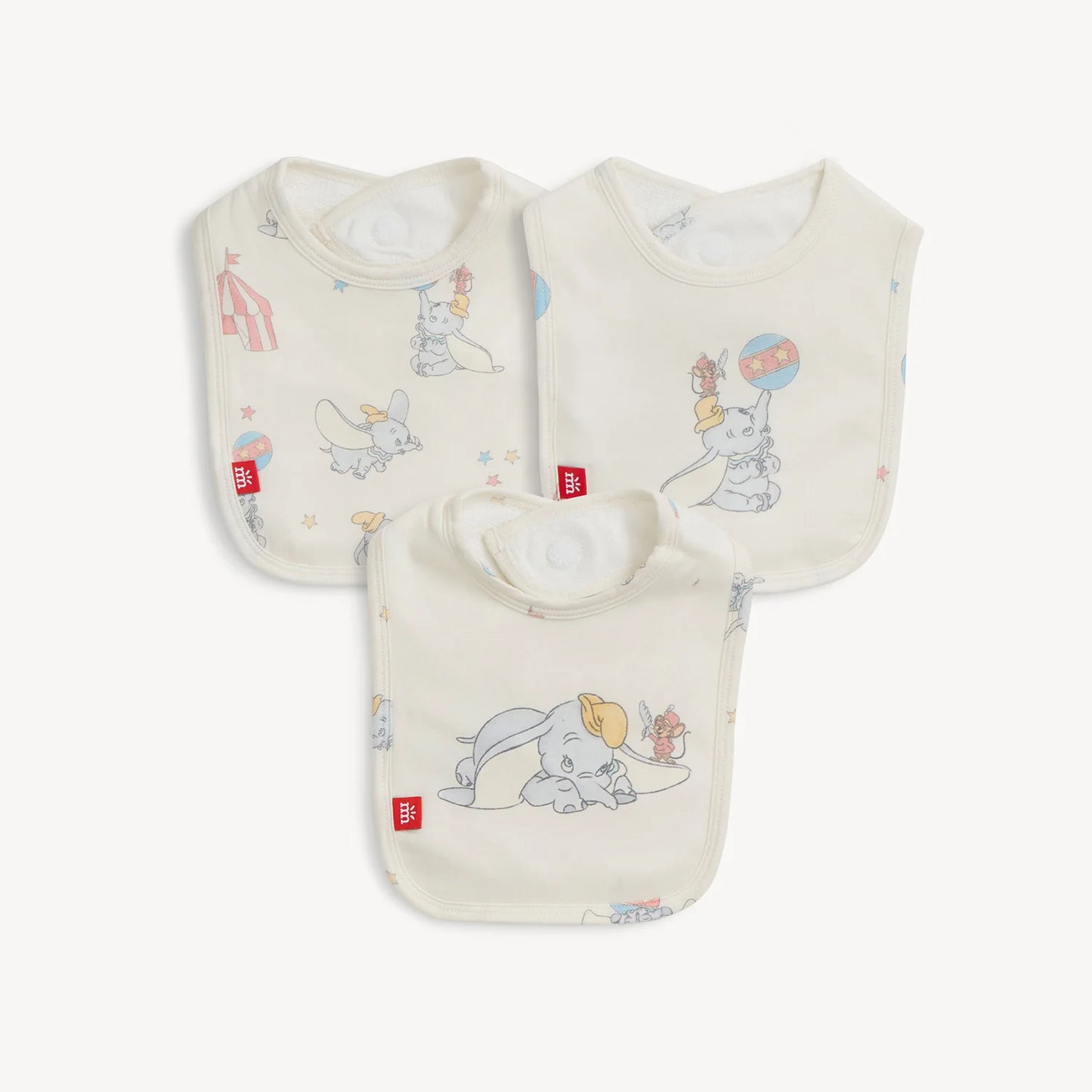 Dumbo Circus Modal Magnetic Bibs 3 pack