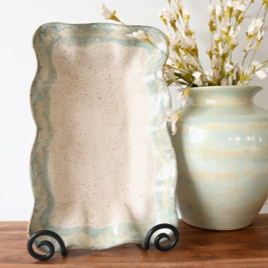 Ruffled Rectangular Dish