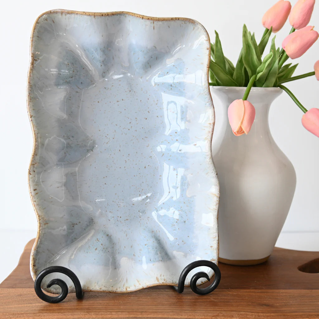 Ruffled Rectangular Dish