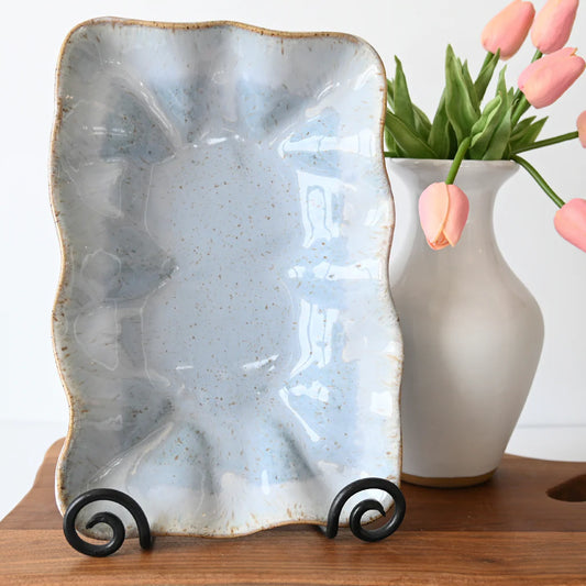 Ruffled Rectangular Dish