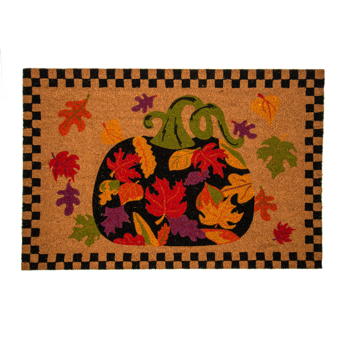 Fall Colors Pumpkin Coir Mat