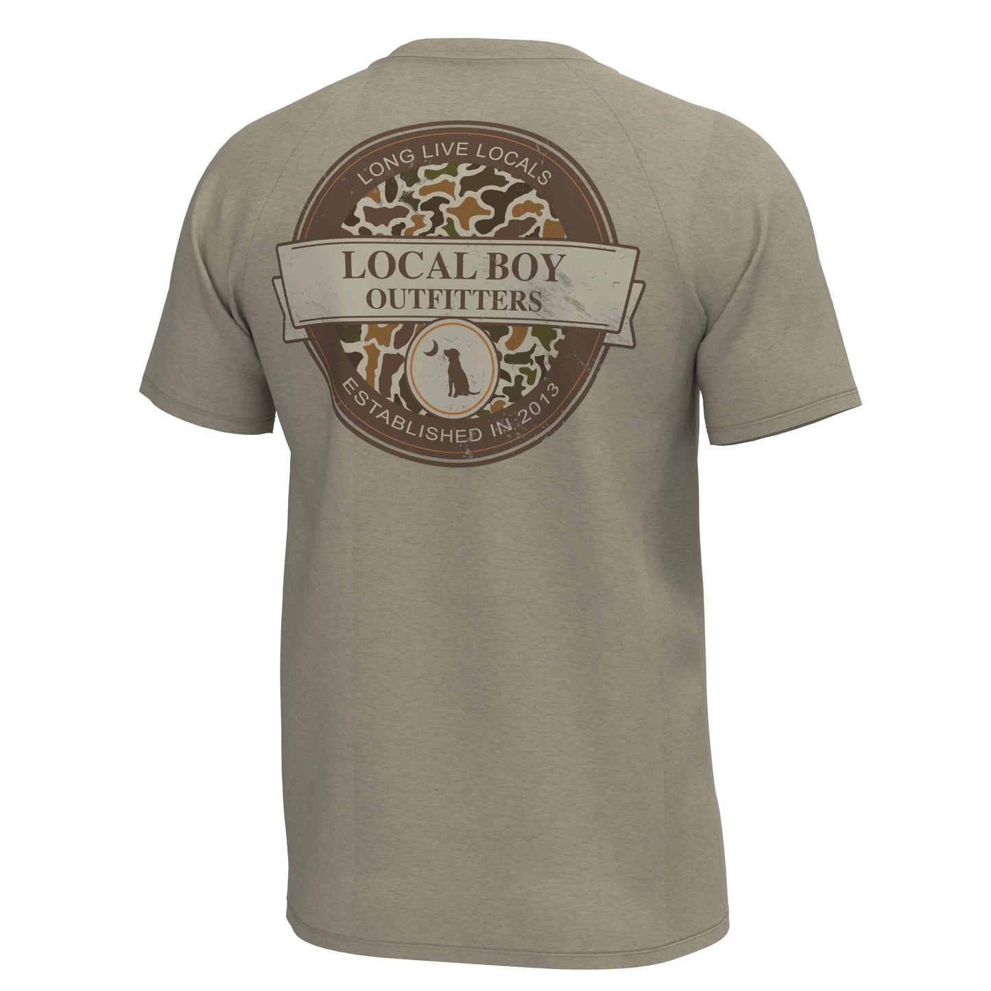 Vintage Sphere Short Sleeve Heather Performance Shirt - Sand