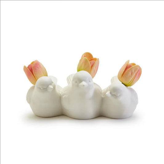 Trio Bird Bud Vase