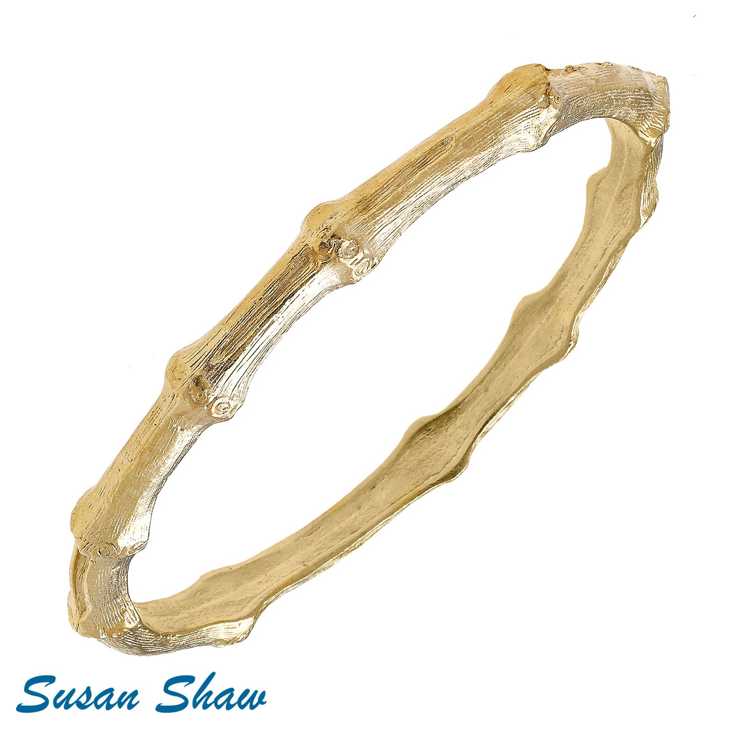 Susan Shaw Gold Bamboo Bangle Bracelet 2489G