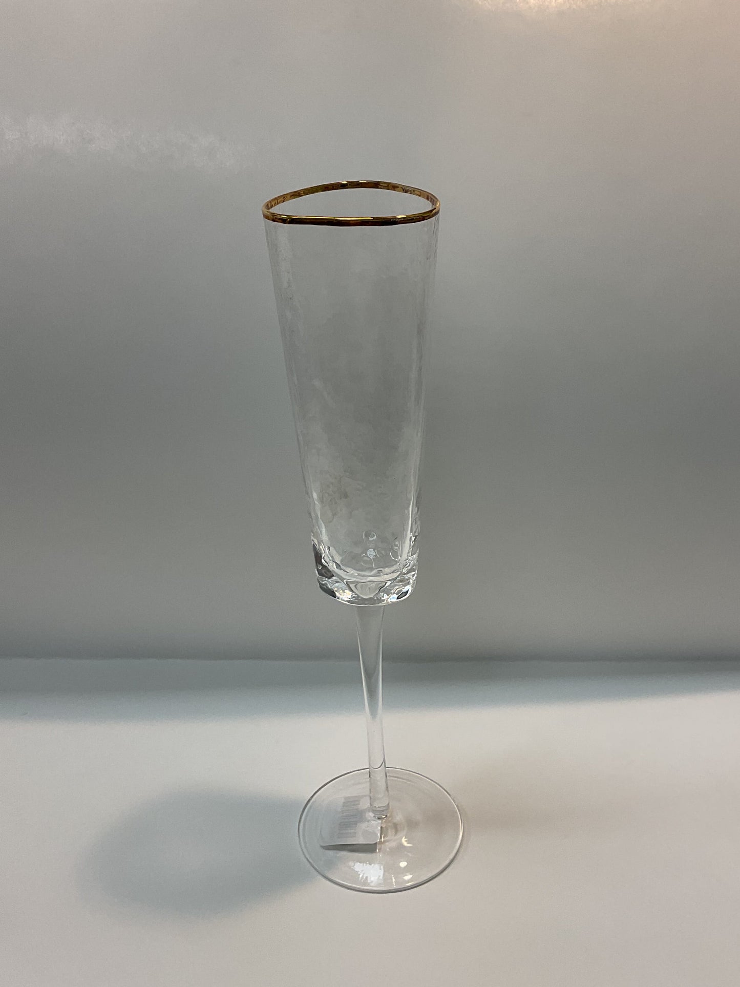 Zodax Flute with Stem with Gold Rim