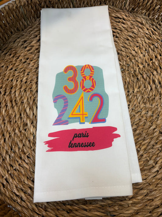 38242 Paris, TN Tea Towel