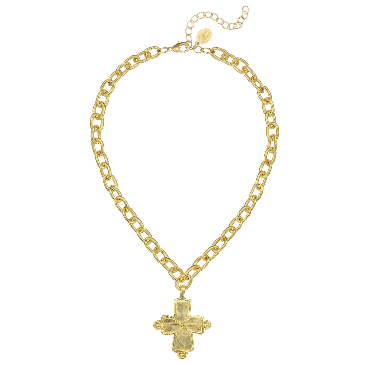 Gold Cross Necklace on Gold Chain 3913G