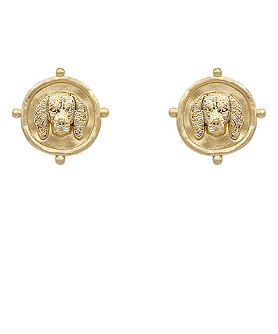 Gold Smokey Hammered Earrings