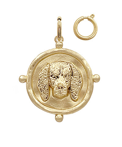Gold Hammered Smokey Pendant