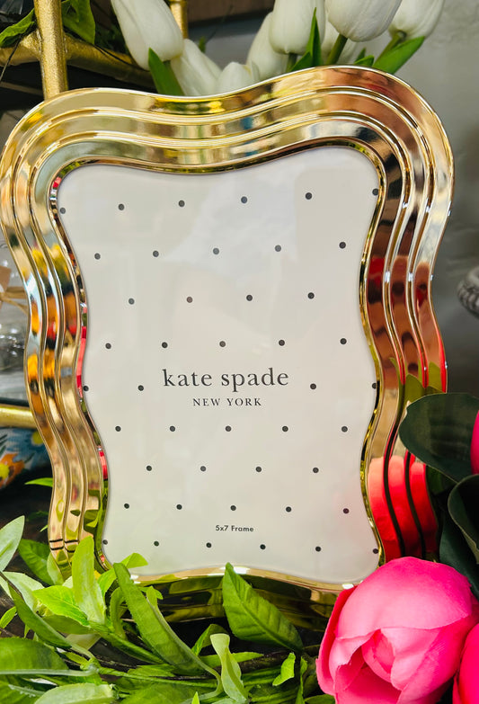 Kate Spade Wavy Textured Gold Frame 5x7