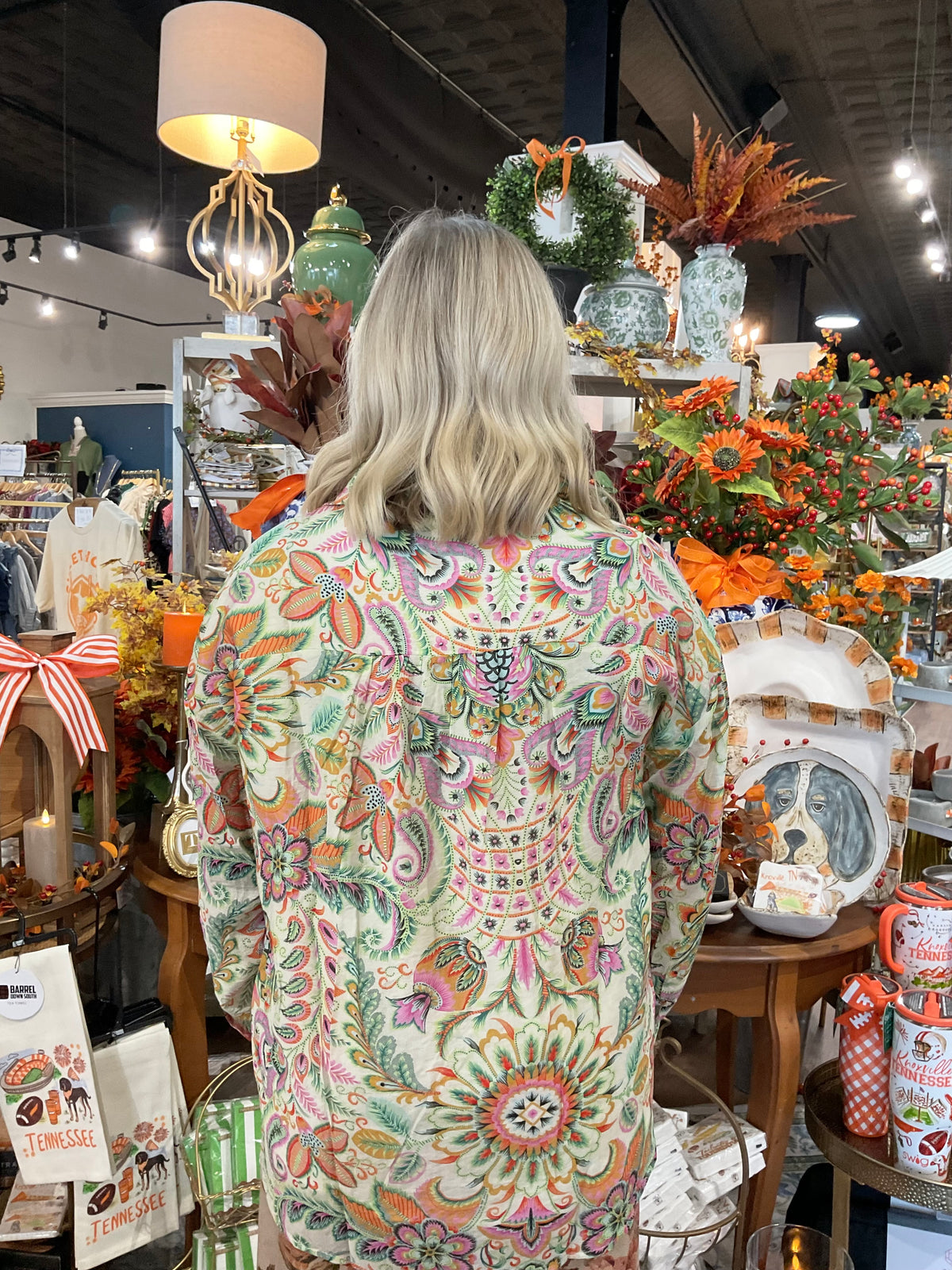 Vibrant Beauty Floral Long Sleeve Blouse