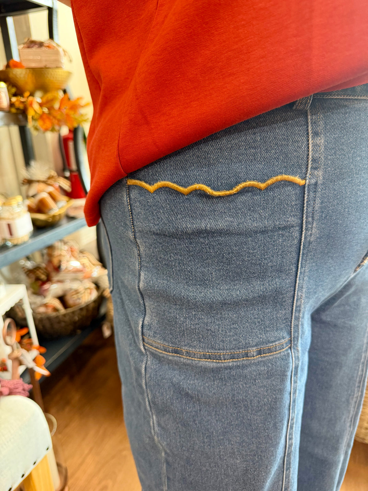 Blue Jean Wide Leg Pants