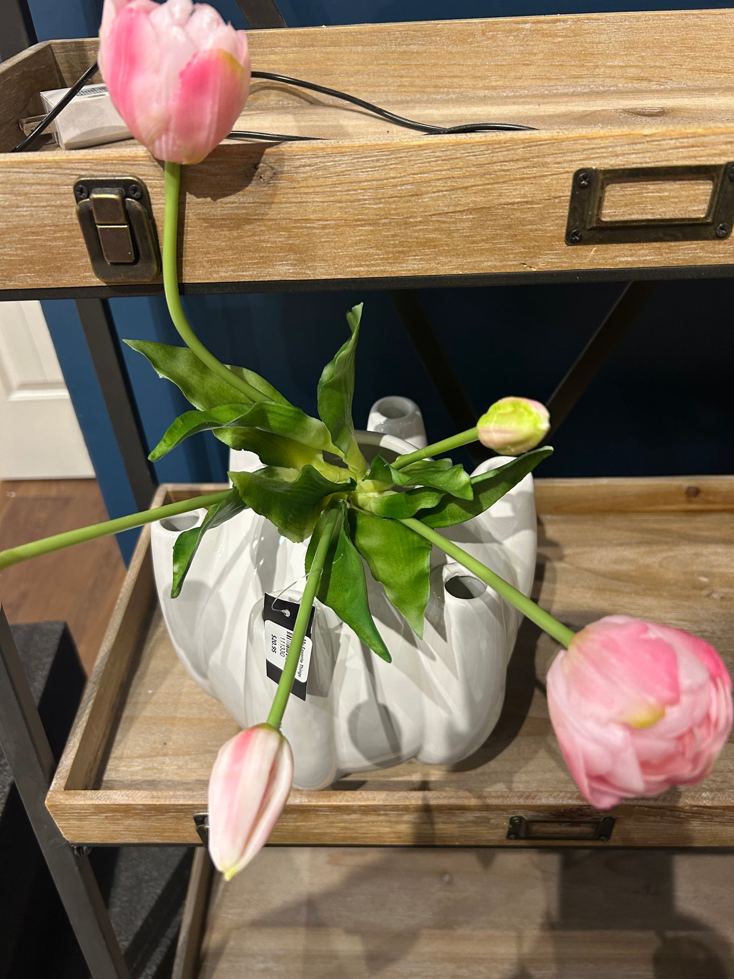 White Tulipiere Vase