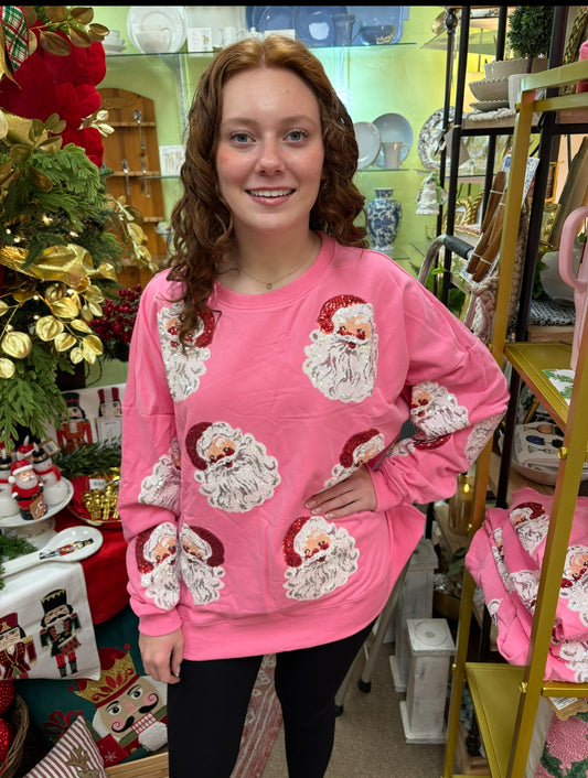 Sequins Santa Oversize Sweatshirt