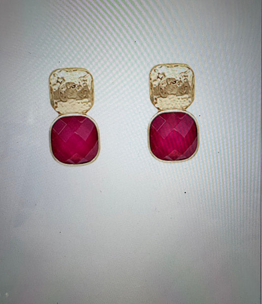 Jewel Tone and Gold  Earrings