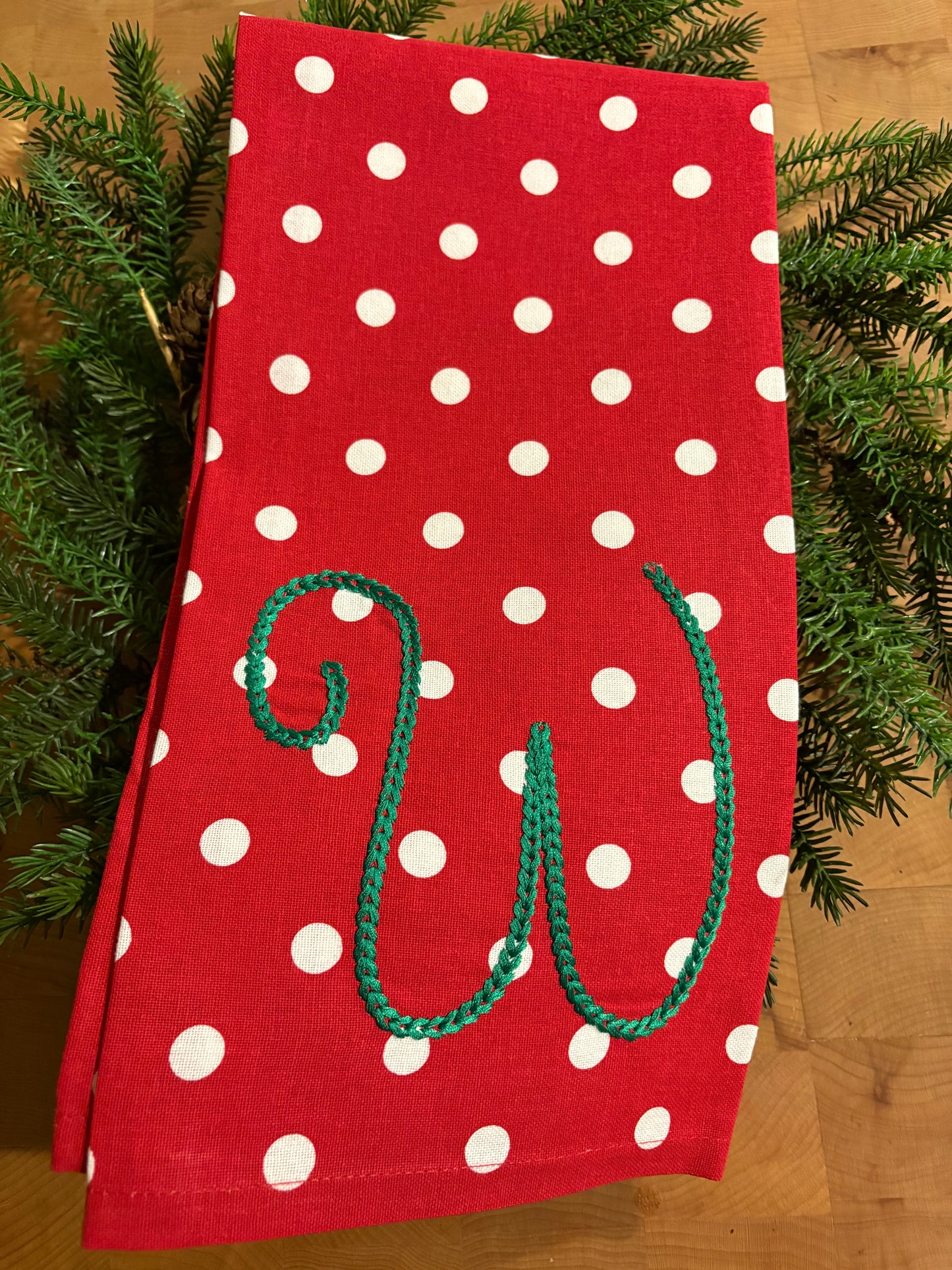 Monogrammed Tea Towel