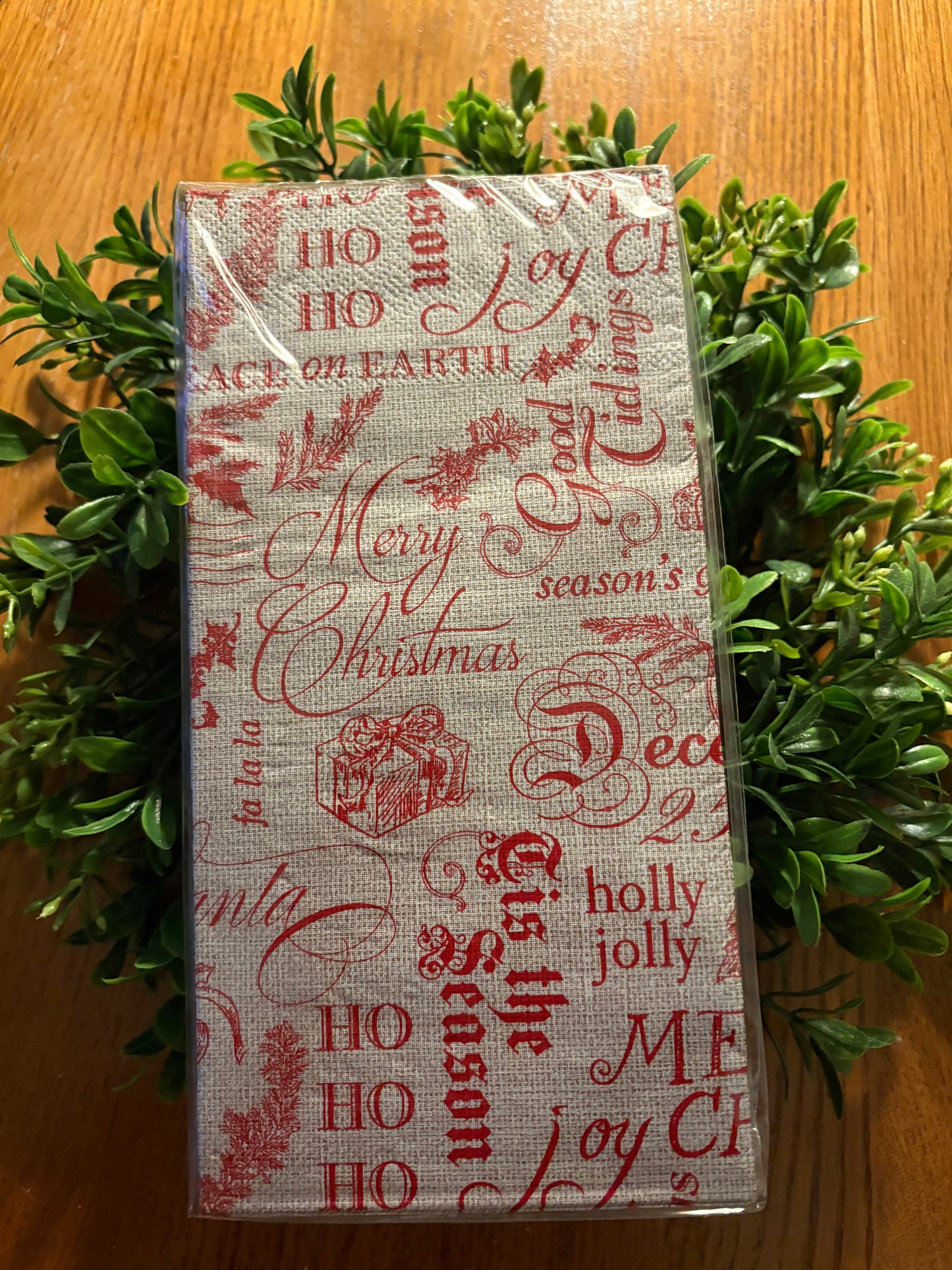 Toile Guest Towel Set - Word Print