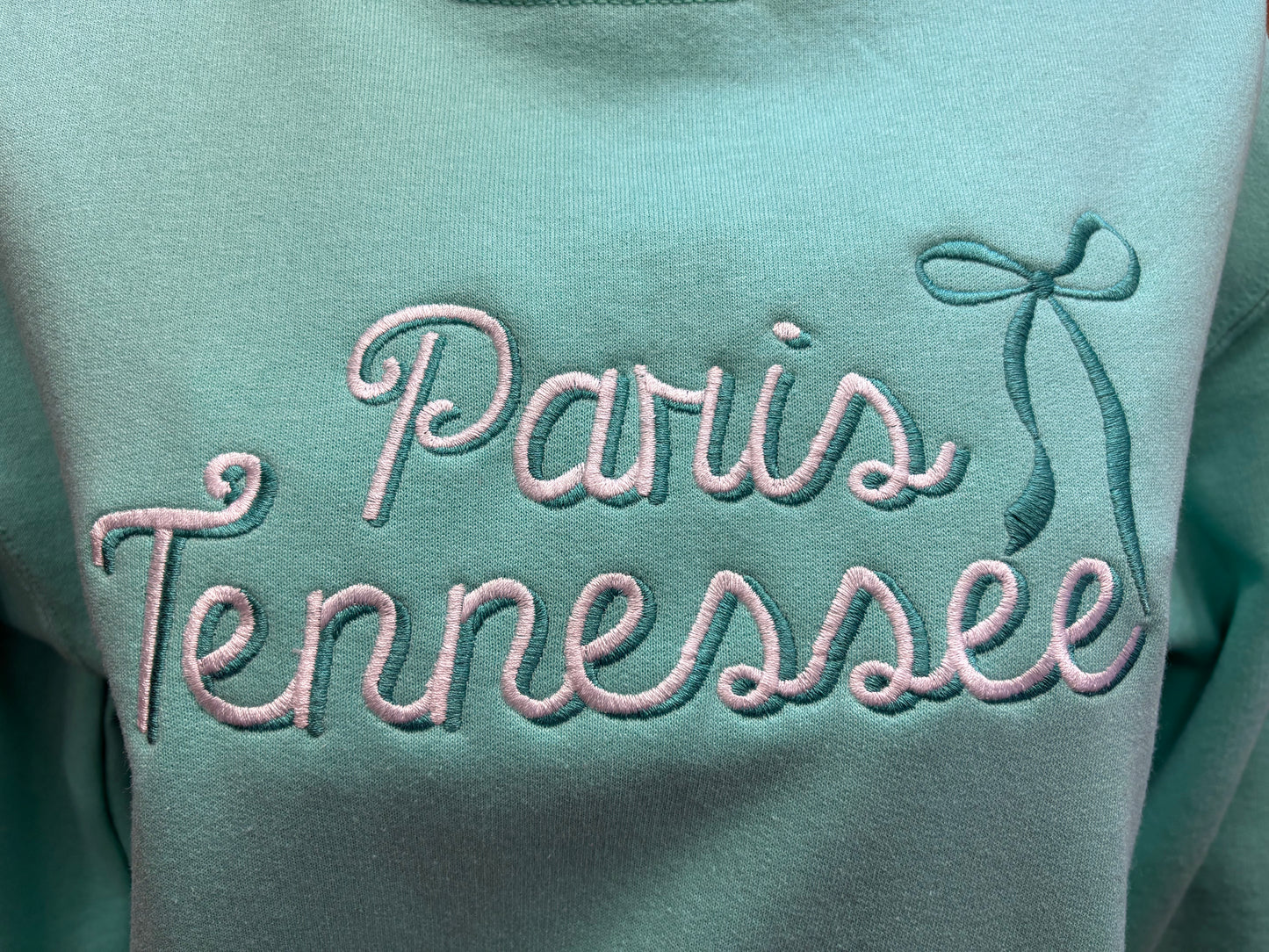 Paris, Tennessee Aqua Sweatshirt