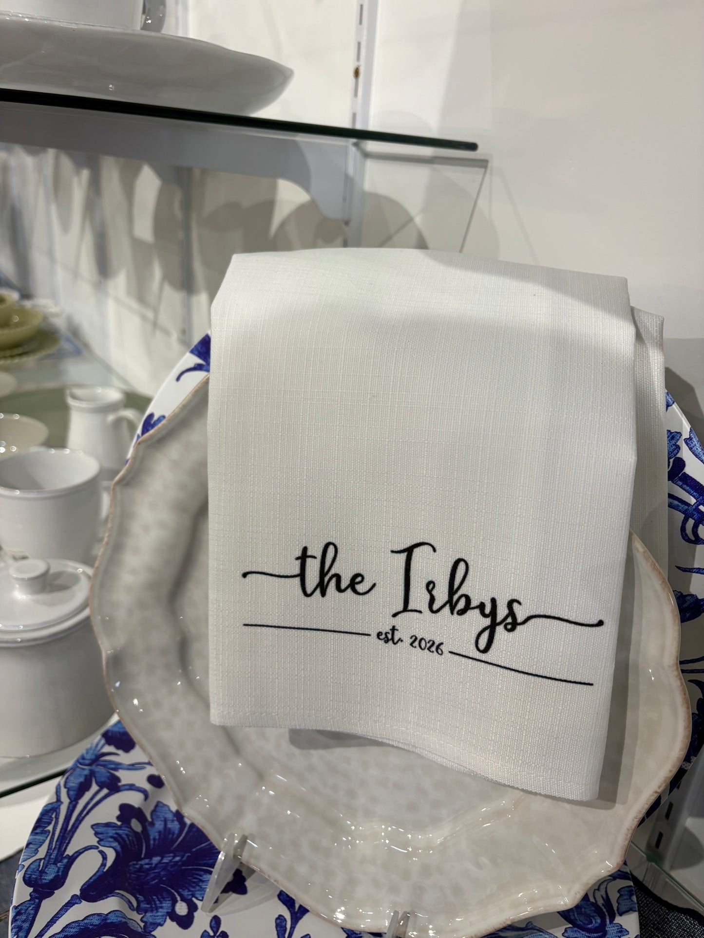 Irby est 2026 Personalized Tea Towel