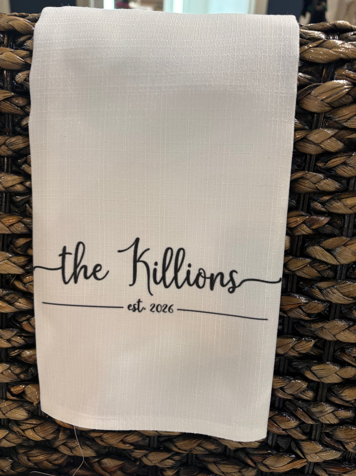Killion est 2026 Personalized Tea Towel