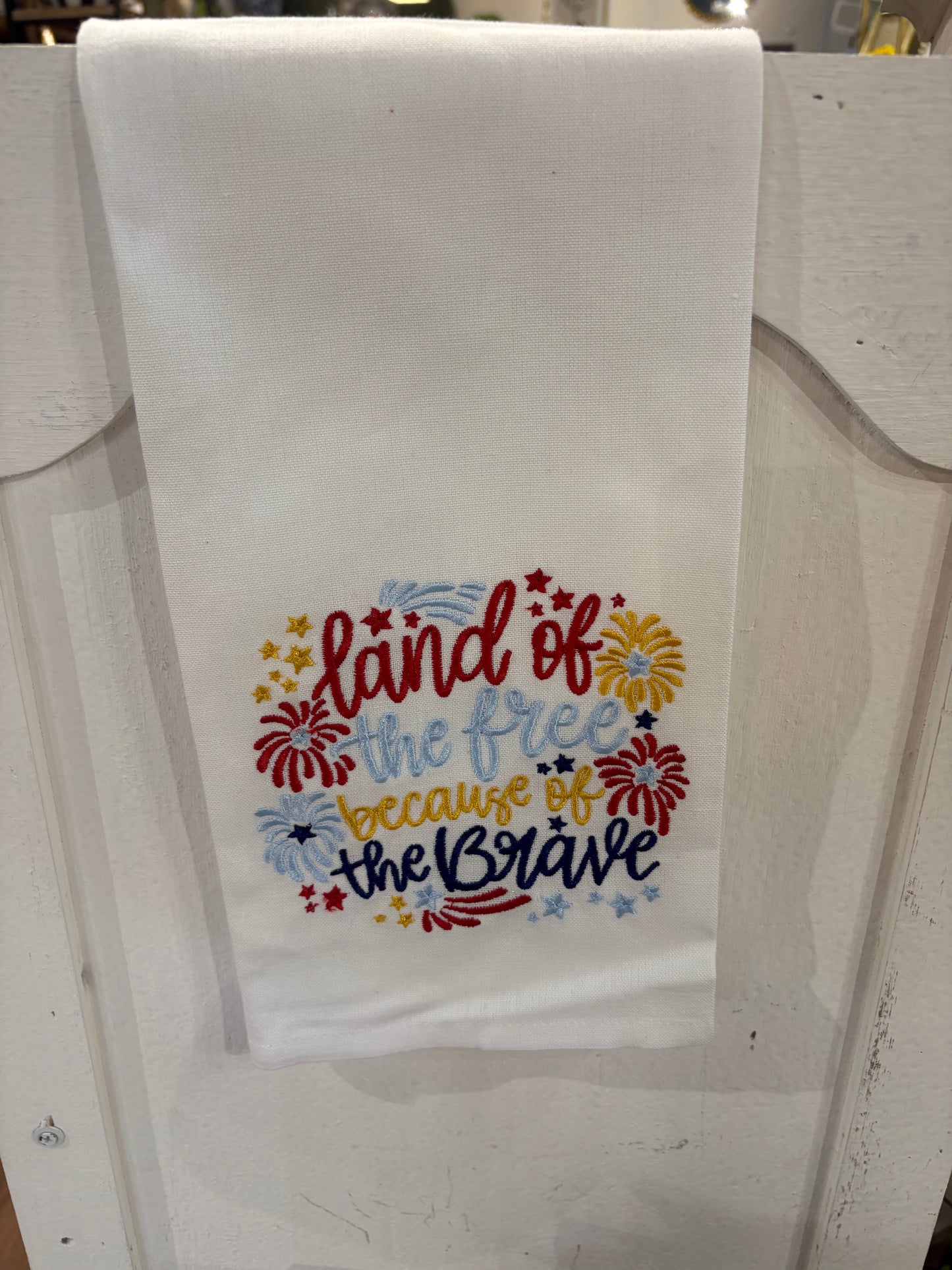White Land of the Free Because of the Brave Towel