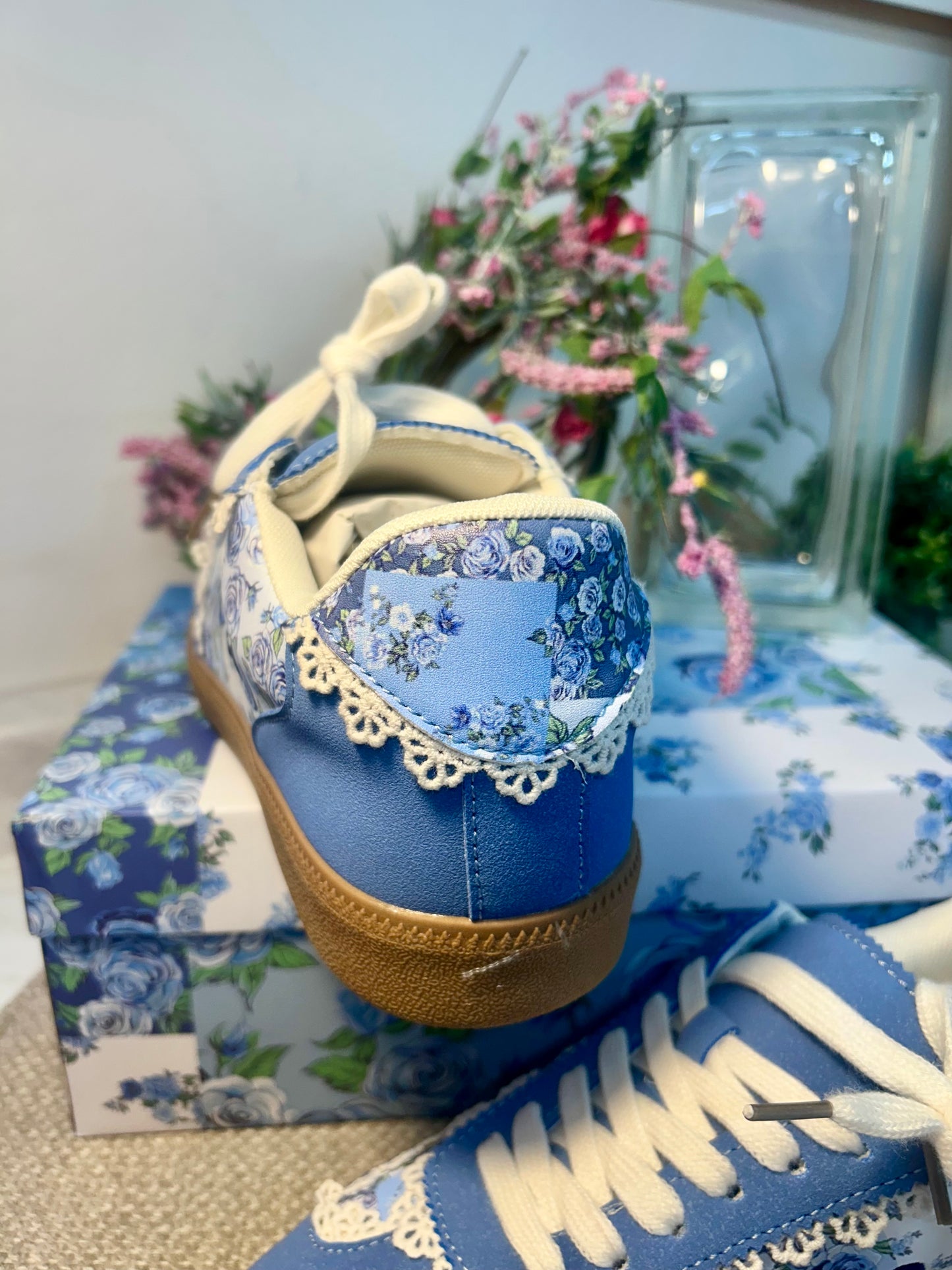 Simply Southern Blue Bow Sneaker