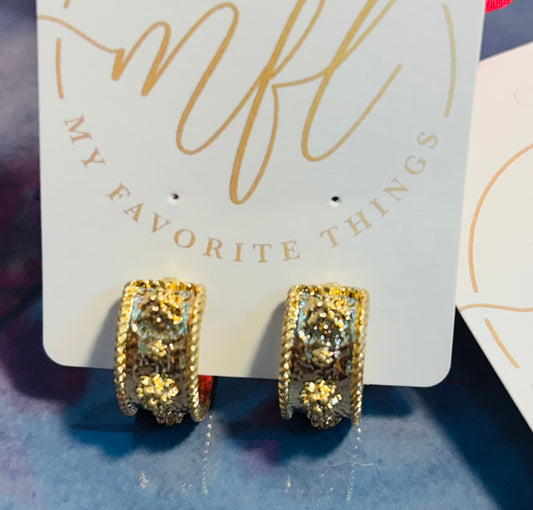 Golden Medallion Earrings
